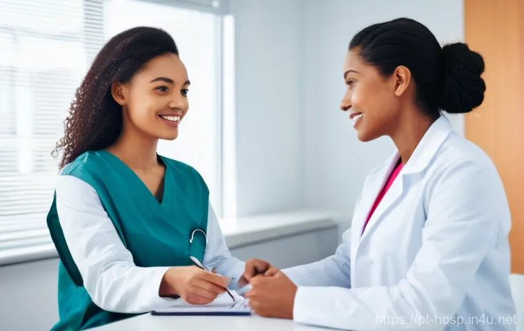 산부인과에서 하는 정기 검진 종류 - **Prompt:** A thoughtful and empowered diverse woman, approximately 45-55 years old, is depicted in ...