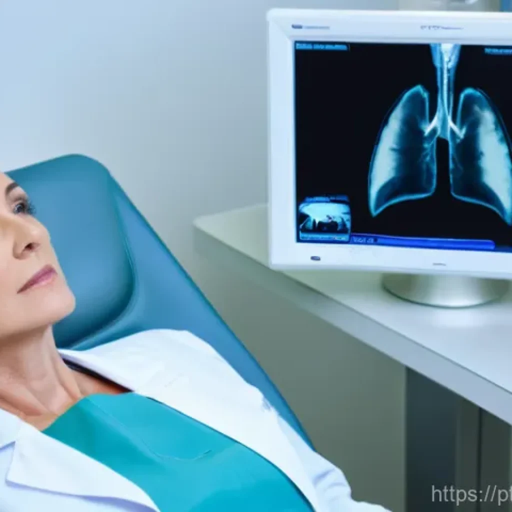 갑상선 초음파 검사와 CT 비교 - **Thyroid Ultrasound Examination: A Detailed Look**
    "A serene and brightly lit modern medical ex...