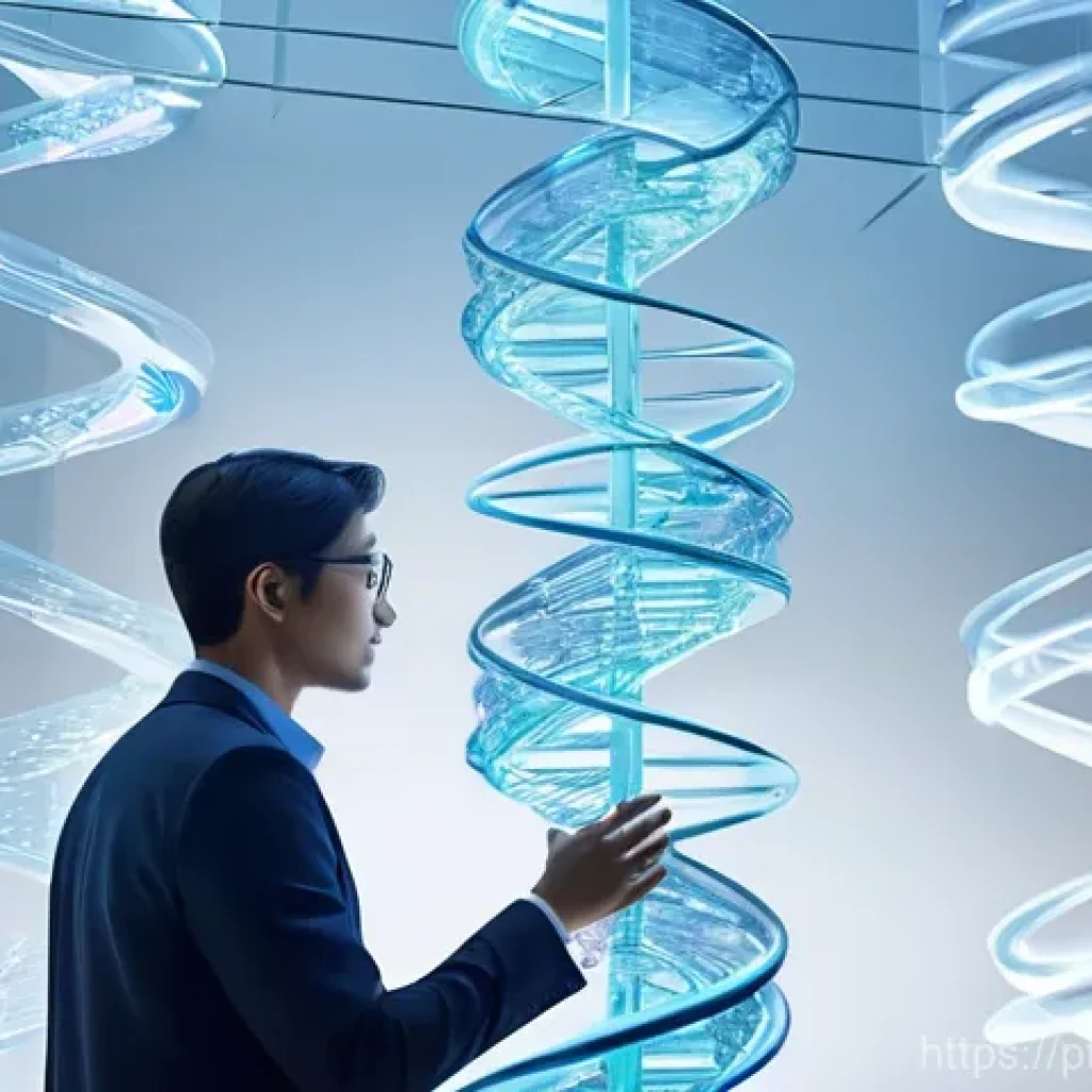 유전자 검사를 제공하는 병원 - **Prompt 1: The Personal Genetic Blueprint Discovery**
    A diverse individual, appearing to be in ...