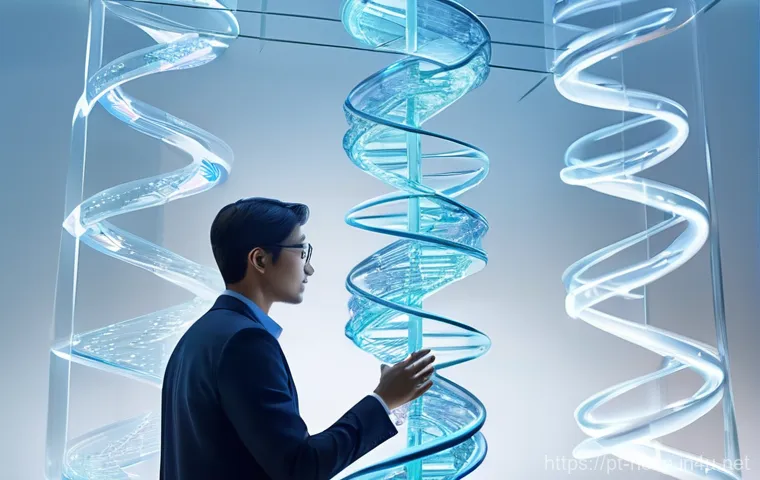 유전자 검사를 제공하는 병원 - **Prompt 1: The Personal Genetic Blueprint Discovery**
    A diverse individual, appearing to be in ...