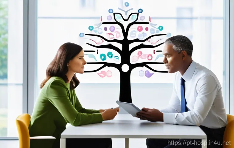 유전자 검사를 제공하는 병원 - **Prompt 2: Family Wellness Empowered by Genetics**
    A vibrant, diverse family unit – a couple in...