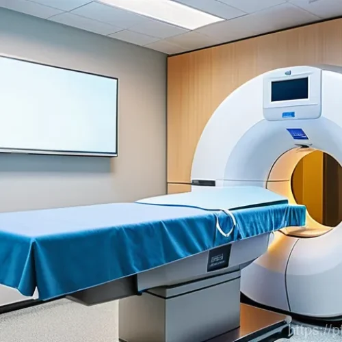 Home 20 암 진단을 위한 PET CT 검사 - **Prompt: PET-CT Scan in Progress with Detailed Screen Overlay**
"A clean, futuristic medical im...