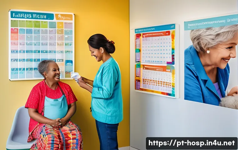 소아청소년과 예방접종 스케줄 - A caring pediatrician in a bright, modern clinic gently administering a vaccine to a happy toddler w...